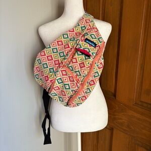 Kavu Rope Sling Shoulder Bag Camping Outdoors Backpack Campers Geometric Print